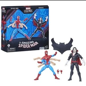 Hasbro Marvel Legends Series Spider-Man vs Morbius 2 pack, 6 Inch Action Figures